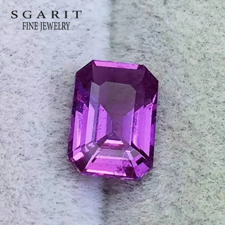 

SGARIT jewelry manufacturer precious color change loose gemstone 2.05ct Sri Lanka natural unheated sapphire, Violet-purple (color change)