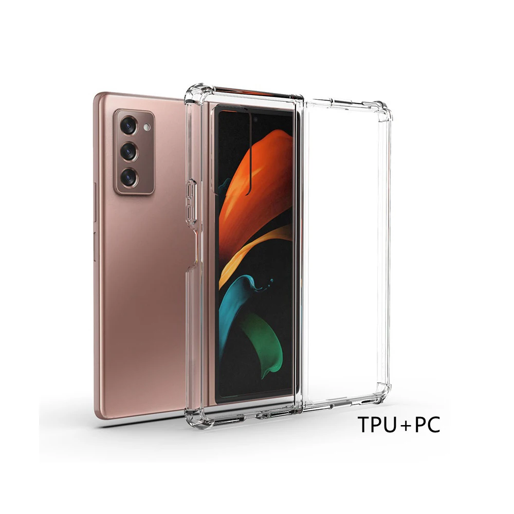 

2022 Phone case for Samsung Galaxy Z Fold 4 Z Fold 3 Soft TPU Bumper Shockproof Hard Clear Back Cover for Samsung ZFold3 2