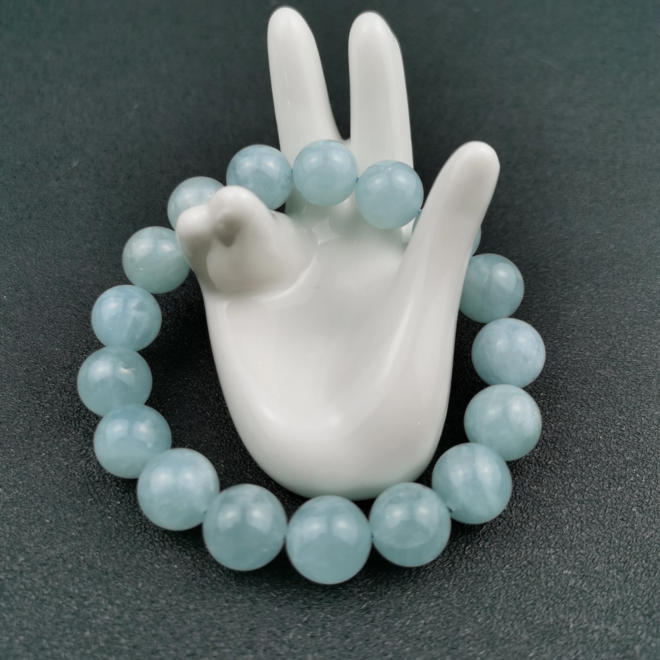 

Wholesale natural gemstone aquamarine beads crystal quartz bracelet for gift, Blue