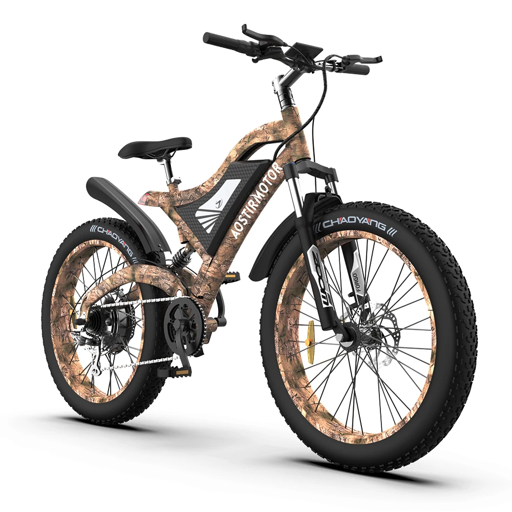 

100KM Long Range Off Road 48V 15Ah 1500W Adult Electric Mountain Fat Bike For Sale