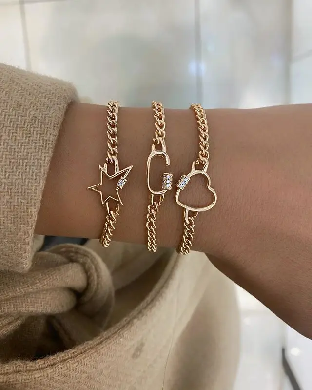 

Fashion gold heart bracelet set For Women Lovers Party ND2106282, Picture