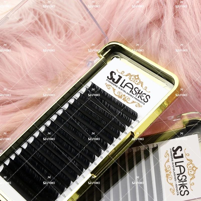 

Wholesale price for false eyelashes extension with ECO private label cases lash academy use, Black