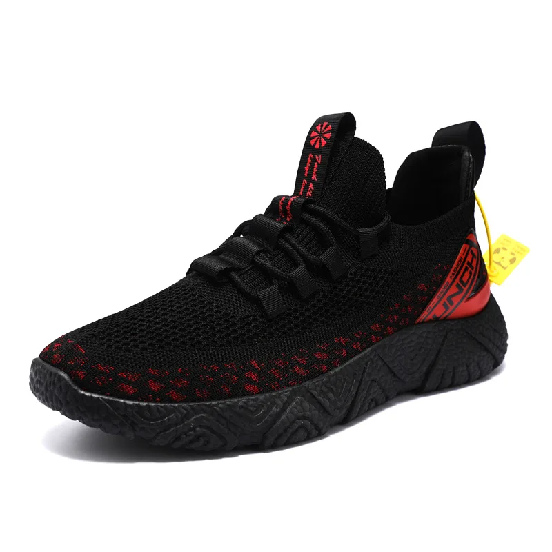 

Professional Custom Casual Men's Black Gold Gray Red Runner Sport Runners Male Shoes Sneakers For Men, 3 colors