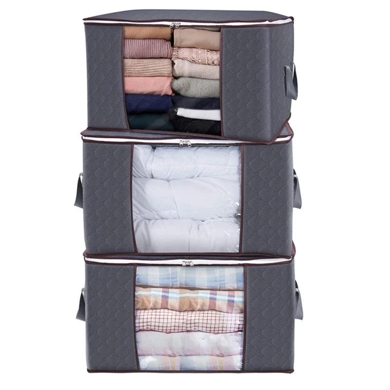 

Moisture-proof and dust-proof non-woven storage finishing bag moving packing storage box clothing quilt storage box