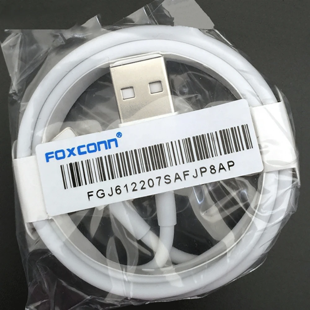 

Original For Apple iPhone charger usb Foxconn charger cable for iPhone 5/6/7/8/X/XR/XS Max/11/11 Pro Max 12/12 Pro Max, White