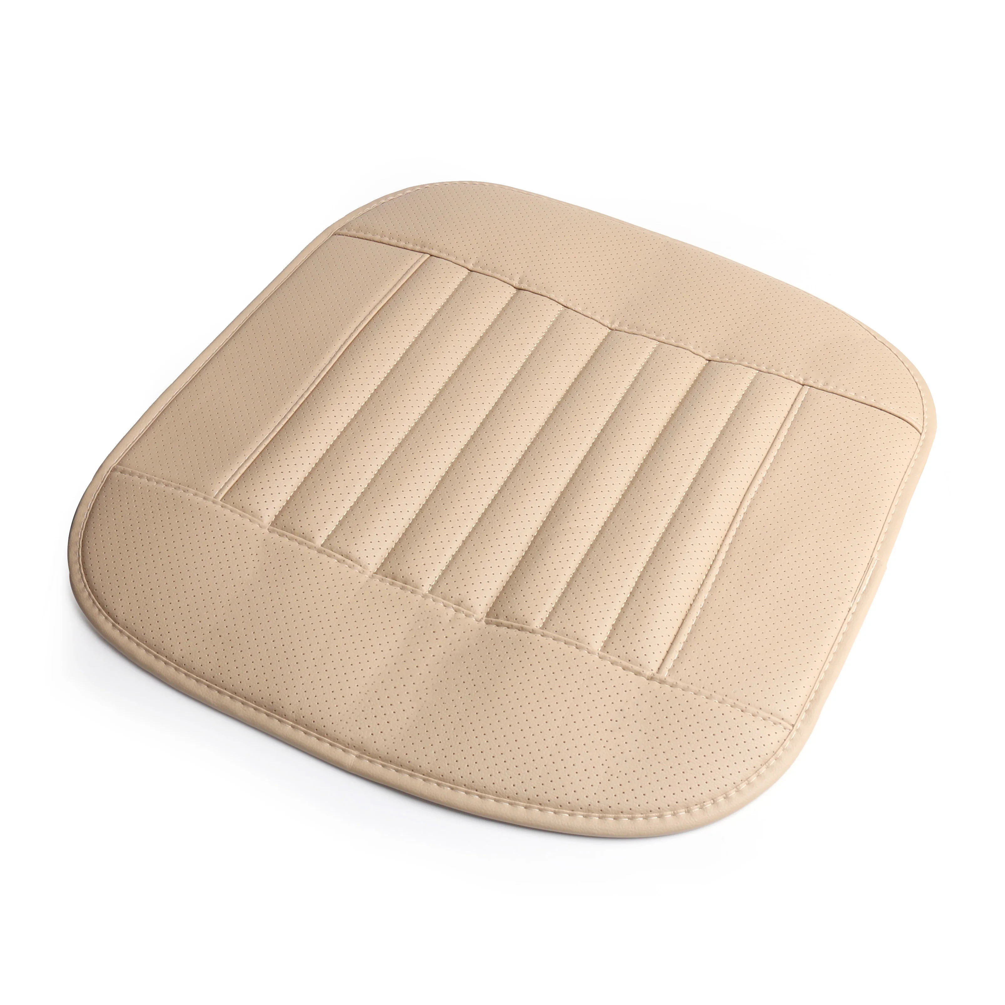 

Areyourshop Breathable Bamboo Charcoal Car Seat Cushion Cover Full Surround Protect Pad BE, Beige