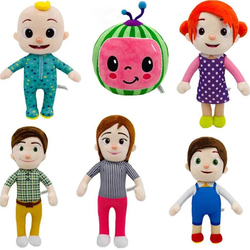 

Wholesale Cocomelon Animation JJ Plush Doll Watermelon Doll Children's Gift Super Baby JoJo Soft Plush Toy, As pictures