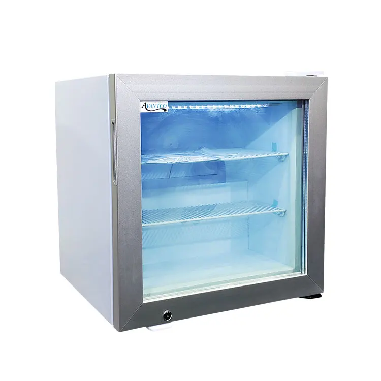 55l Store Use Commercial Single Glass Door Mini Table Top Ice Cream Freezer Buy Refrigerator
