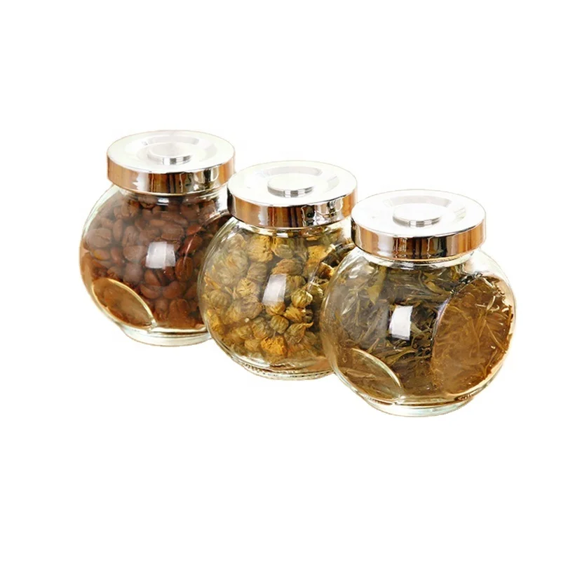 

Kitchen Glass Jar Storage Jar With Lid for honey nut candy 50 ml 180 ml 380 ml 480 ml
