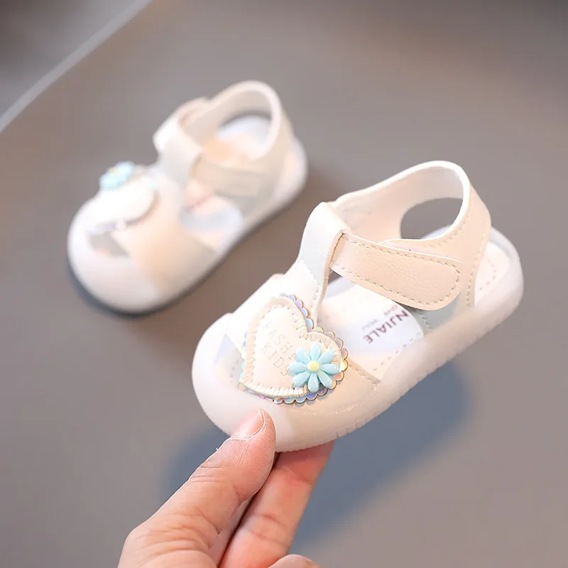 

Wholesale 2021 new baby sandals 1-3 years old soft bottom baby toddler shoes summer girls princess shoes, Multicolor