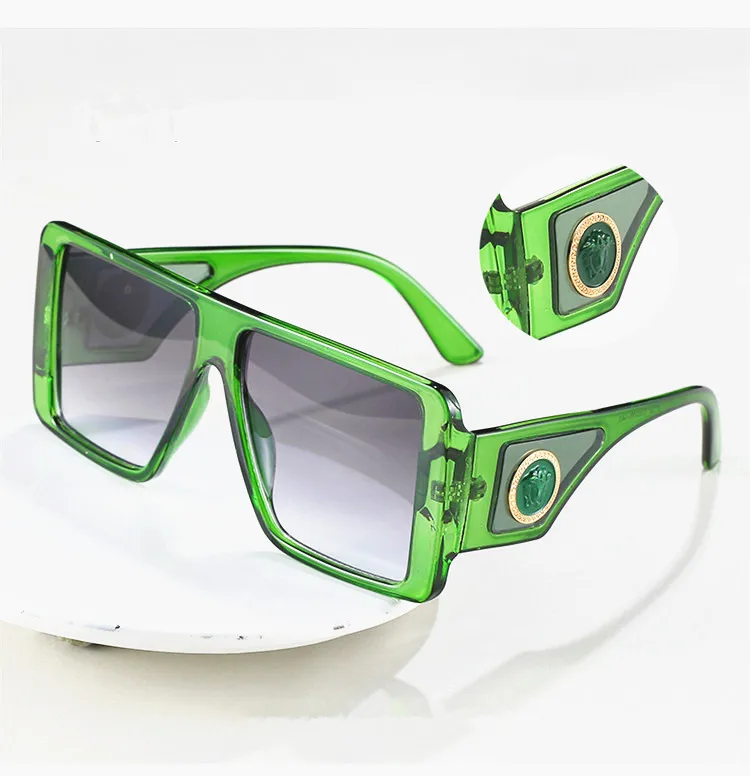 

2021 Oversized Trendy Designer Brands Sunglasses Men Women Large Sun Glasses Square Shape Sunglasses, Custom colors