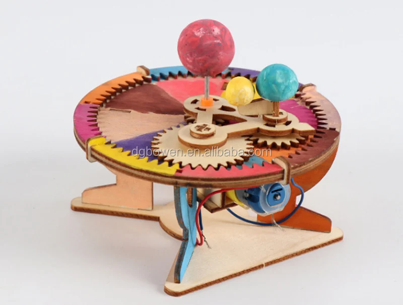 Diy Wood Toy Solar System Globe Sun Earth Moon System Model Puzzle Educational Toys For Children Science Kit Buy Diy Wood Toy Solar System Globe Sun Science Puzzle Toy Car Sun Earth Moon