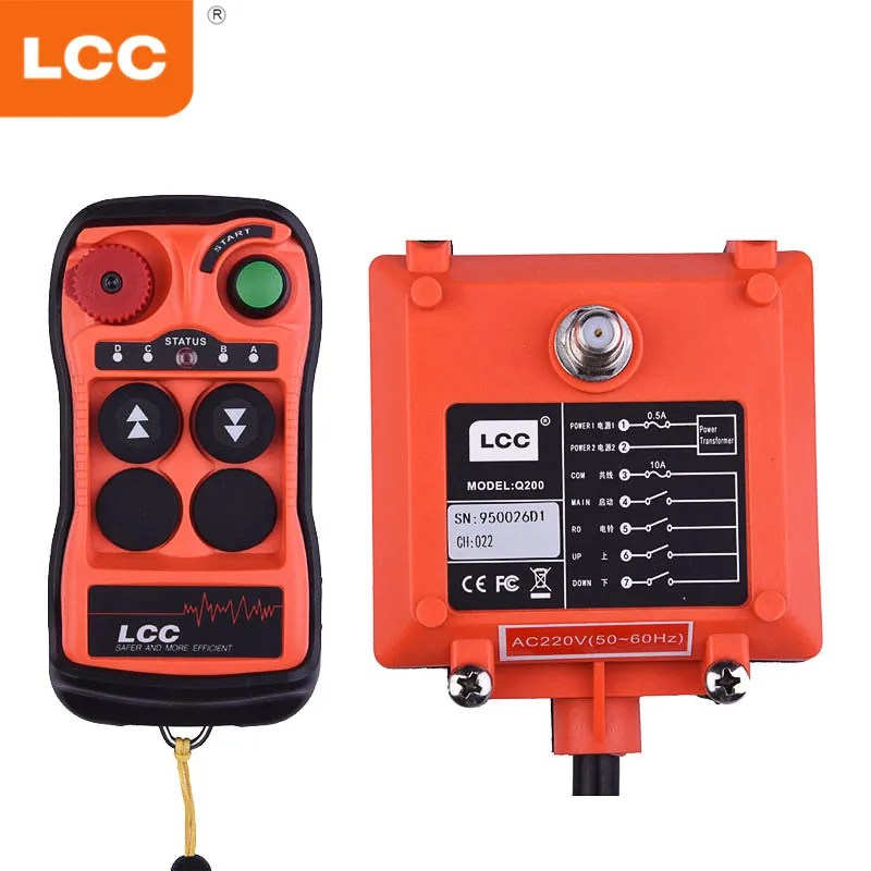 

Q200 manufacturer wireless remote control industrial 2 button remote control