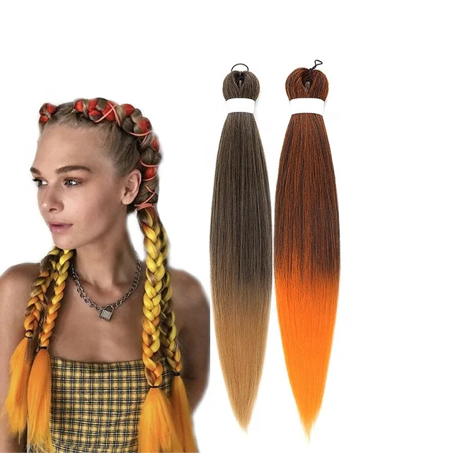 

Manufacturer Of 26inch 90g Crochet Ruwa Hair Extensions Braiding Xpression Pre Stretched Packet Synthetic Hair Package Ombre