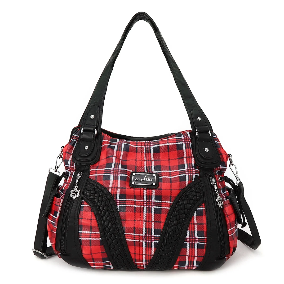 

2020 new hot sell woman plaid bag lady pu purses and handbags, Customizable
