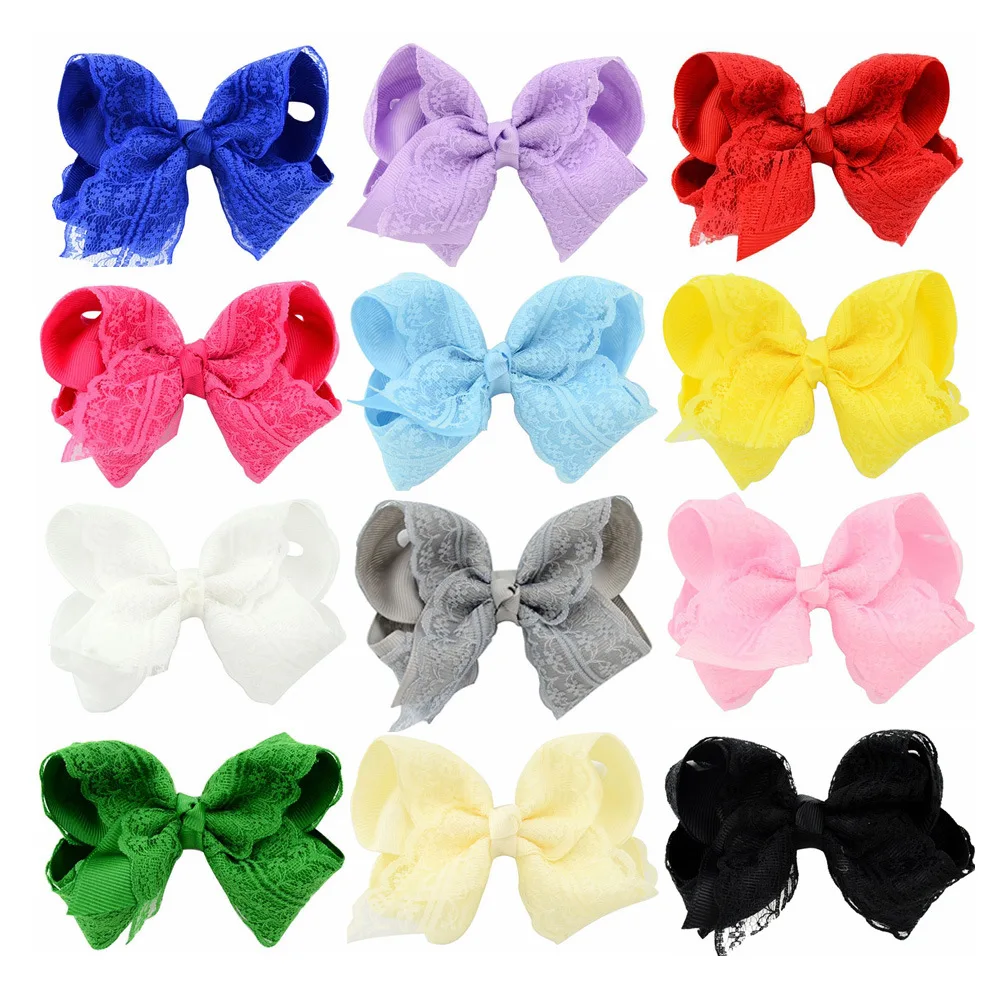 

Big Grosgrain Ribbon Solid Hair Bows, 260 color option