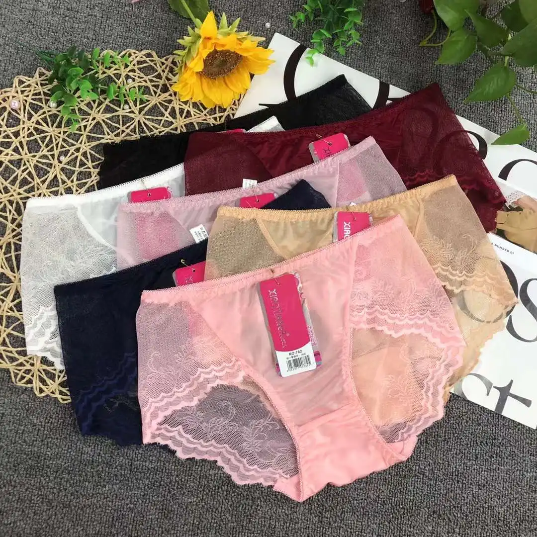 

low price 2222 Wholesale Women's Transparent Hollow Out Women's Lady Lace Panties Underwear, Mix