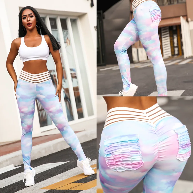

Top selling lace high waist yoga leggings pants women fashionable fitness leggings, As photos