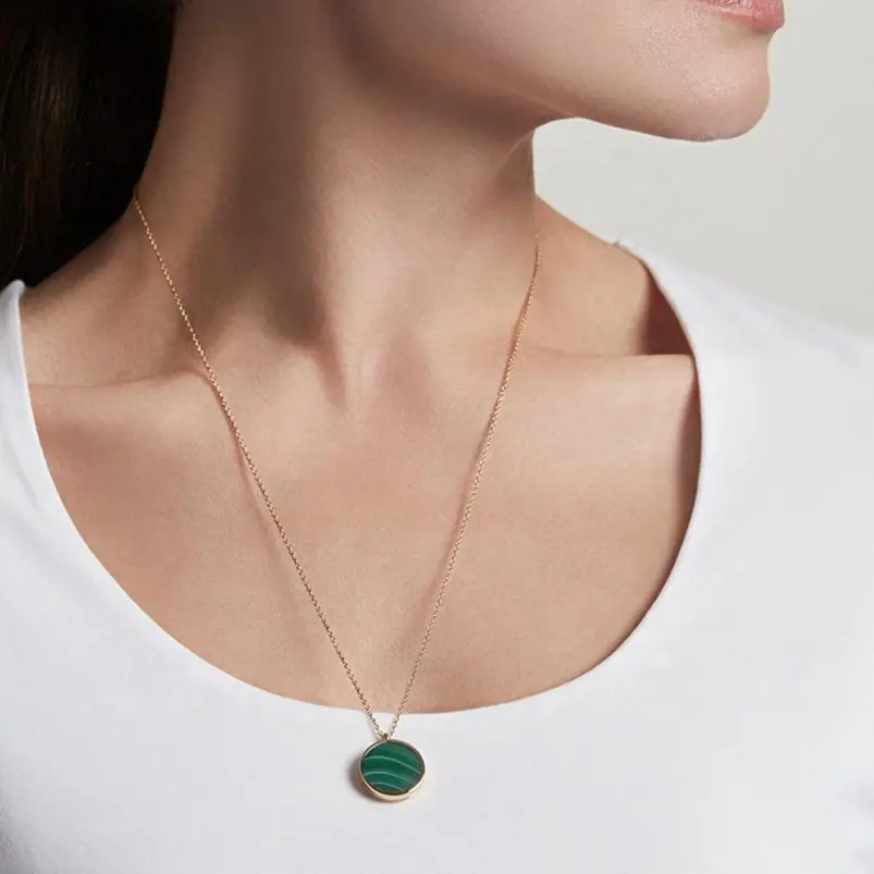 

Hot Sale 925 Sterling Silver Fashion Jewelry Malachite Necklace, Picture shows