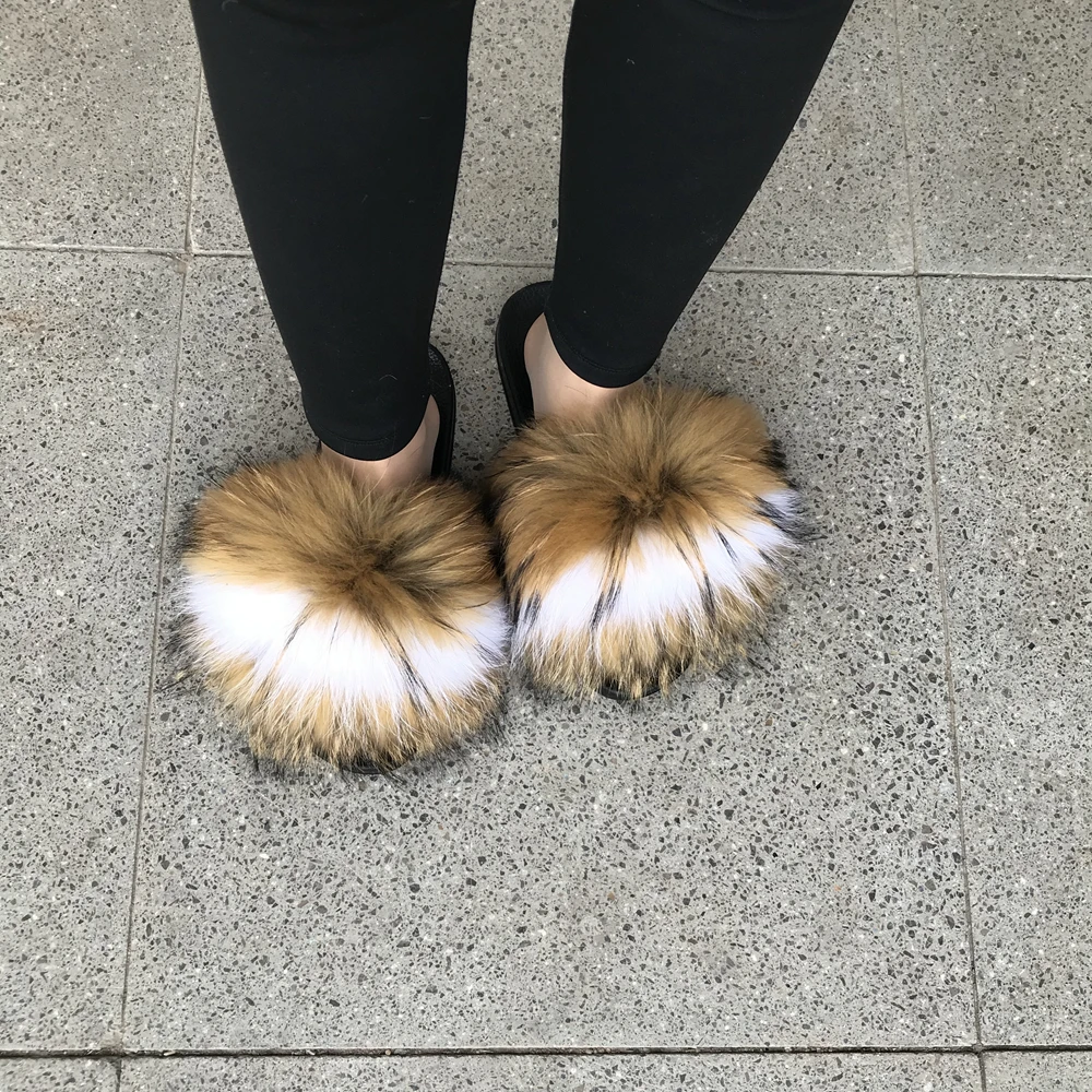

2021 popular fur slippers ship from factory, Customized color