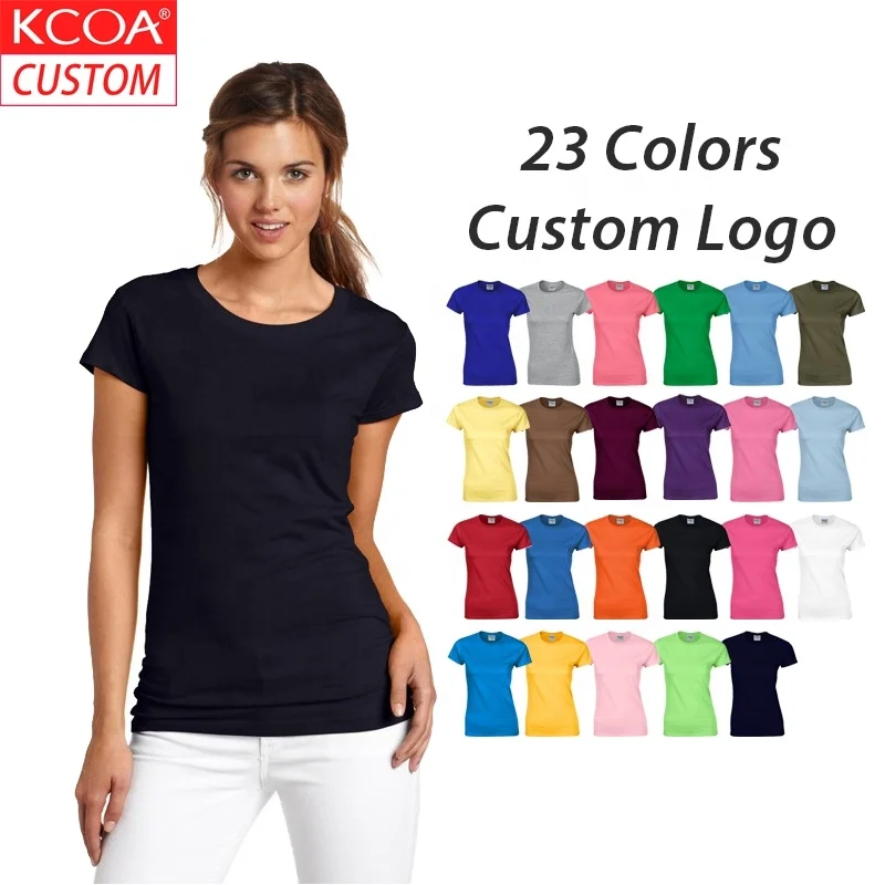 

China Factory Stocked No Brand 100% Organic Cotton Soft Ladies Bulk T Shirts