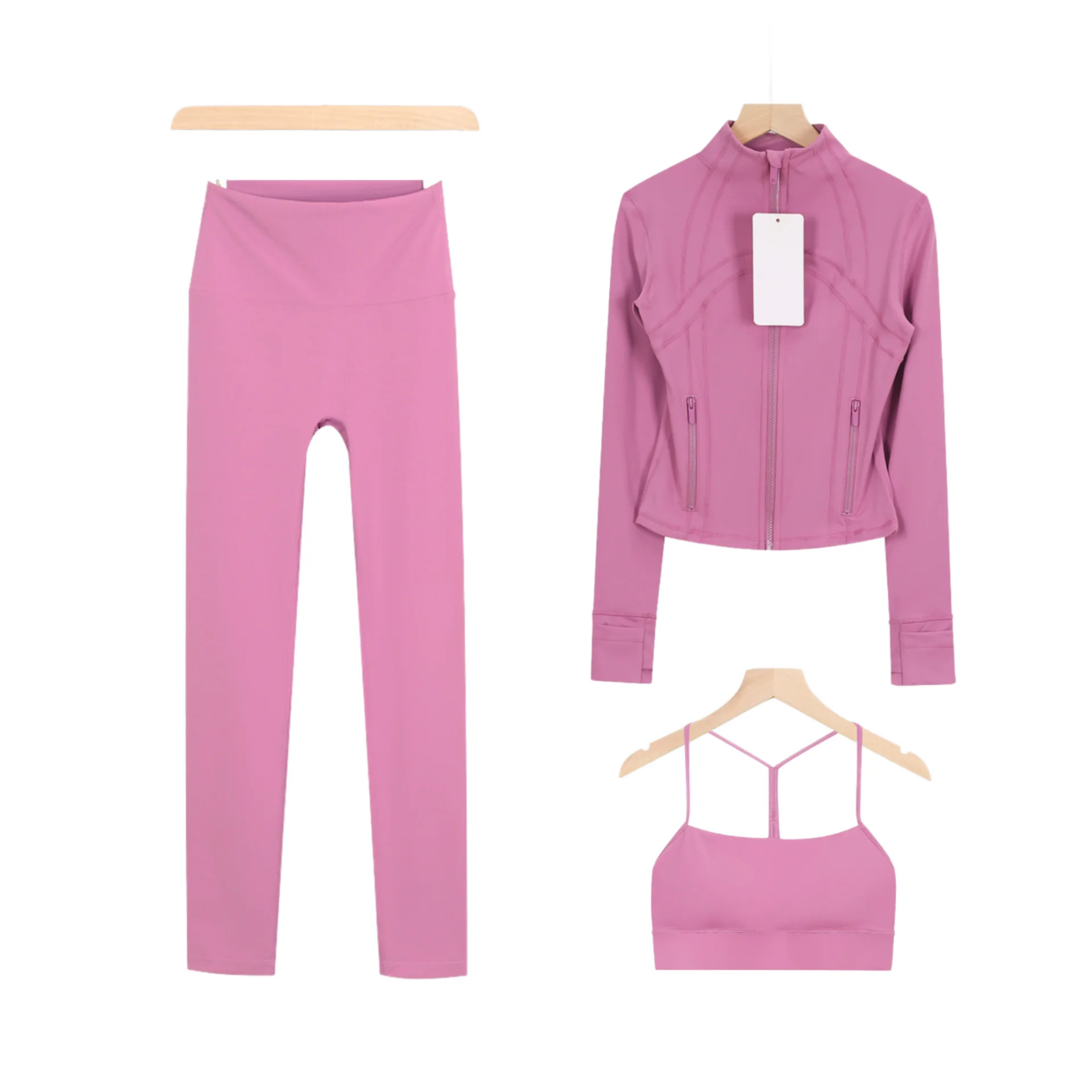3-Piece Set Lycra瑜伽用Yoga Set