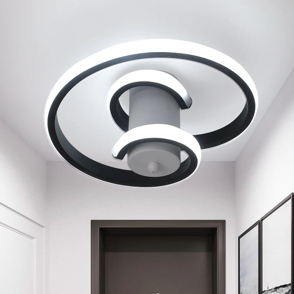 Modern Snail Design LED Iron Surface Mount Plafonnier Contemporary Ceiling Light for Living Room