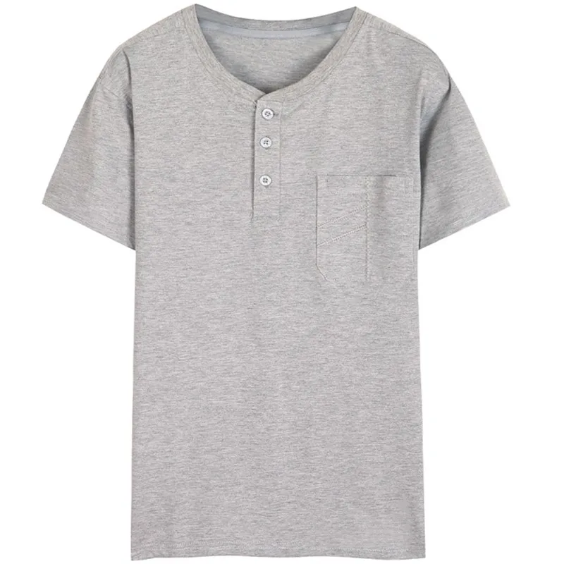 Mens O Neck Rib Collar Slim Fit T Shirt Outdoor Tee Custom Logo Soft Fabric T-Shirt Wholesale