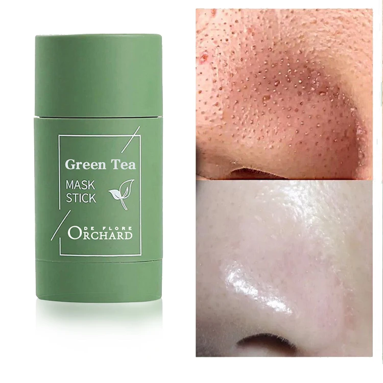 

Free shipping OEM Privatel Label Face Care Deep Cleansing Moisturizing Purifying Clay Facial Green Tea Mask Stick