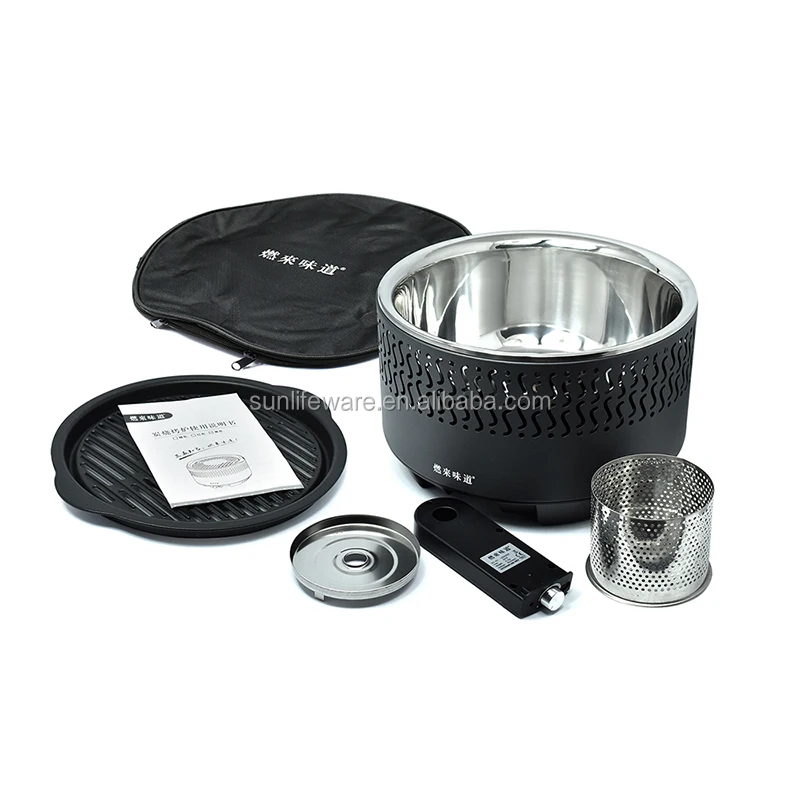 2021 New Arrival Portable Outdoor Cast Iron Korean Barbecue Charcoal Barbeque Grills BBQ Accasories Restaurant Table BBQ Grills