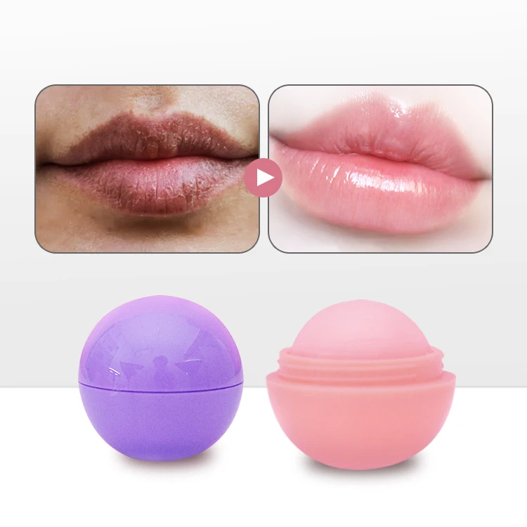 

FATAZEN Private label Wholesale Organic Vegan Moisturizing Plumping Lip balm multiple scents Round Lip Balm Ball