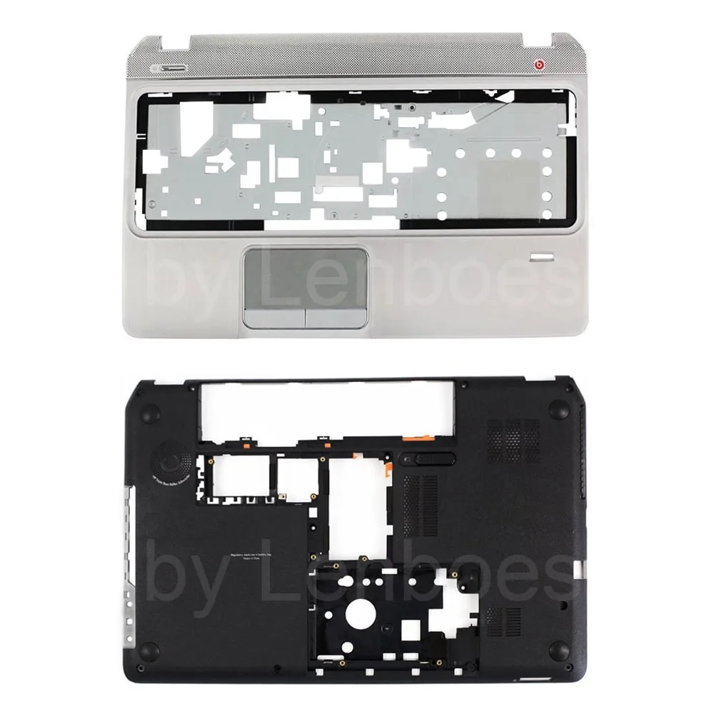 

Black Bottom Base Case Cover Sliver Palmrest Upper case Cover for HP Envy Pavilion M6 M6 1000, Sliver,black