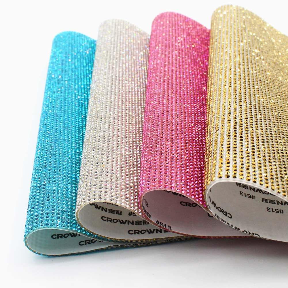 

Wholesale 24*40cm Self Adhesive Rhinestone Sheets For Shoes And Clothing Decoration, Color card