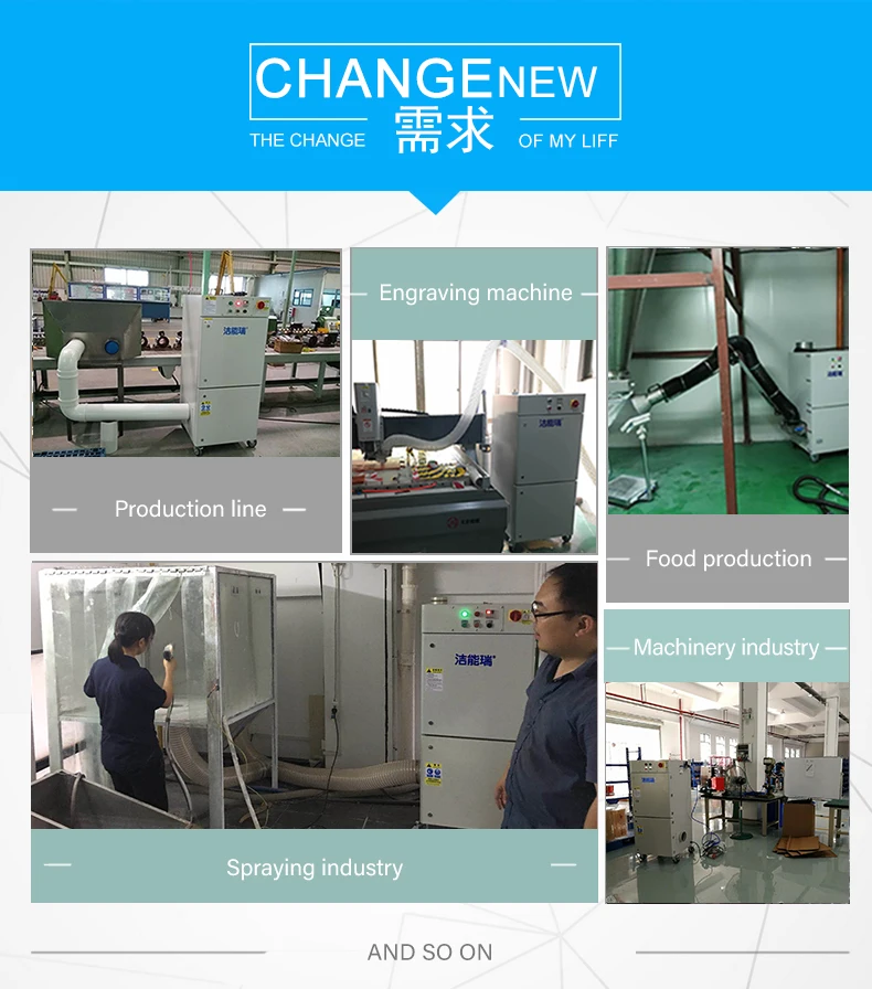 
Air Pulse Jet Cleaning Local/Remote Dust Extractor and Food Processing Woodwork Dust Collector 