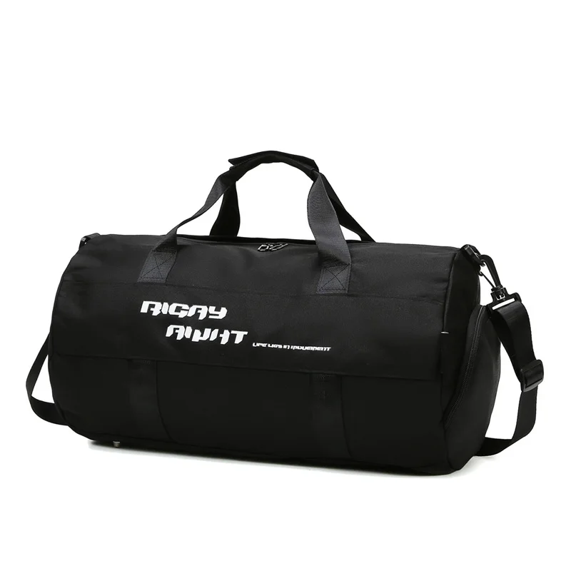 

Custom Men Women Sports Travel Duffel Bag Barrel Traveling Bag Gym Bag With Shoes Compartment