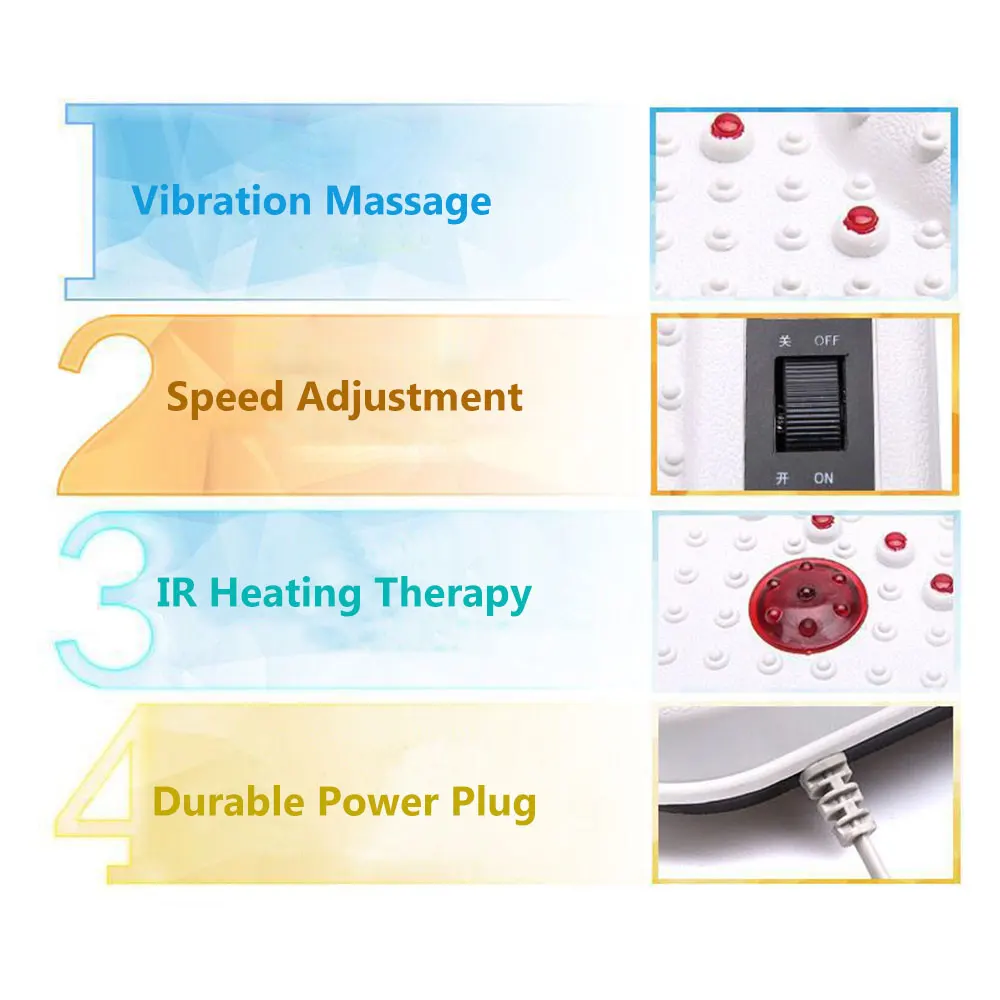 3W Electric Foot Massager Vibration Infrared Therapy Blood Circulation  Machine