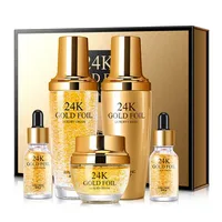 

Factory Oem Odm Custom Whitening Set Moisturizing 24K Gold Skin Care Set 5pcs in 2019 newest beauty products