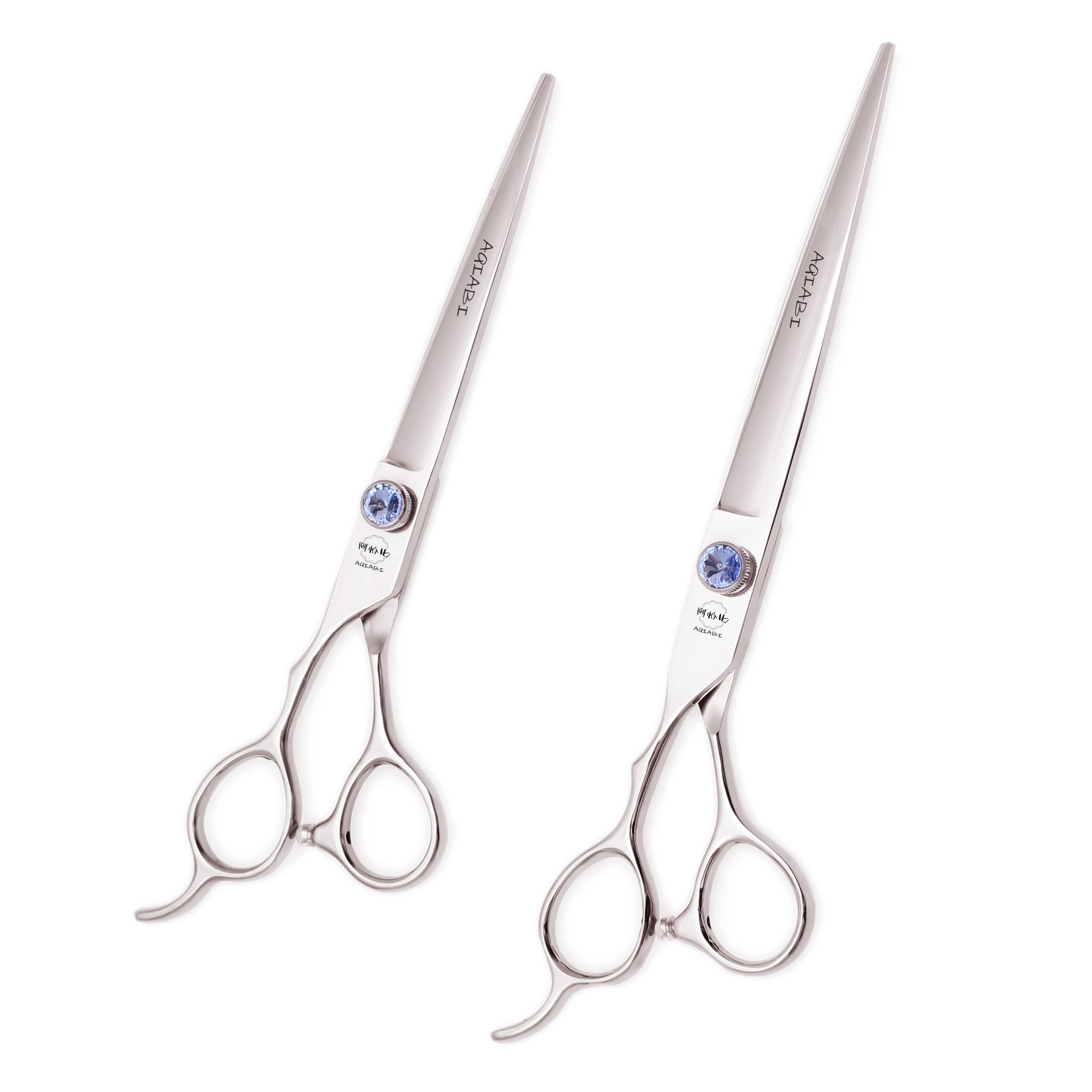 

Left-Hand Barber Scissors 7'' 7.5" JP 440C Hair Cutting Shears Thinning Shears Hairdressing Scissors A8003, Shiny