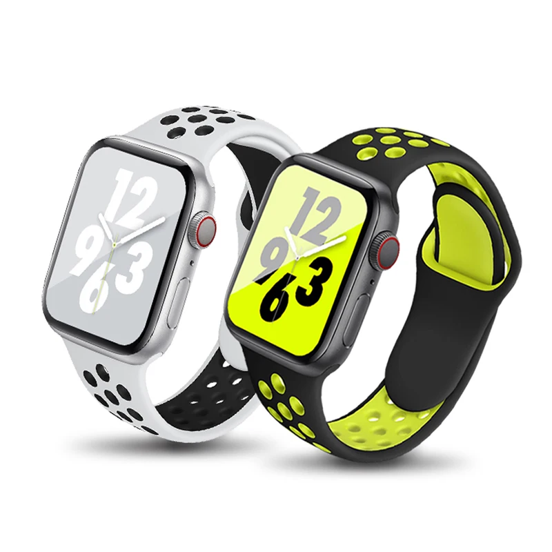 

Single Nail Design Silicone watch strap Rubber Strap apple watch band Replacement Strap