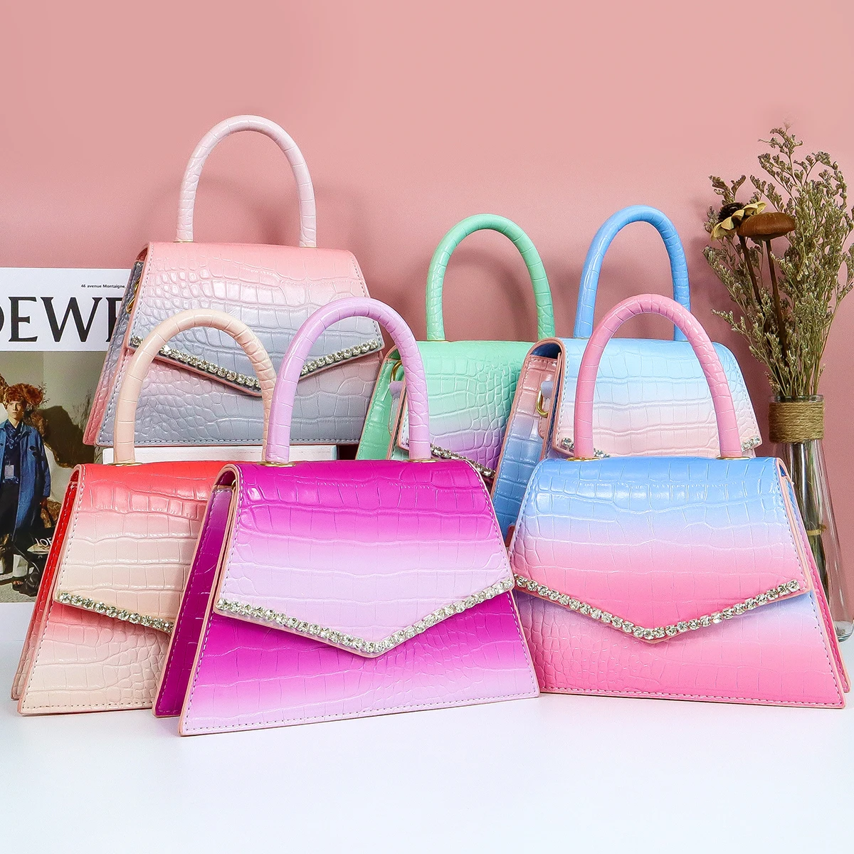 

Factory Outlet designer handbags famous brands female purse bags for girls, 8 colors