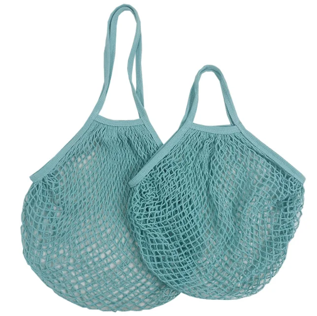 

cotton crochet picnic beach mesh shopping bag candy color knitted net fruit bag