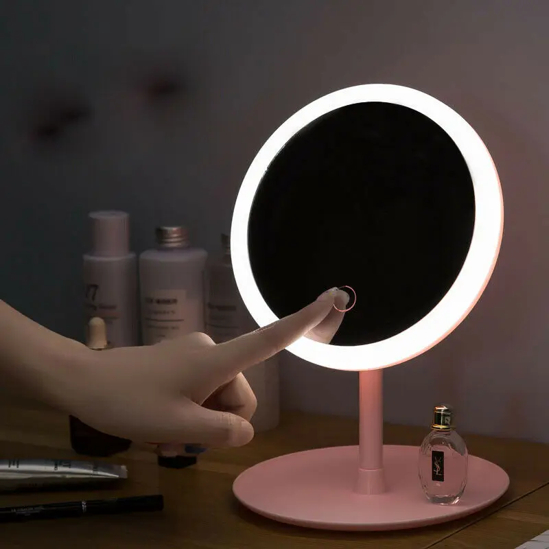 

Folding Magnifying Lighted Makeup Led Mirror Travel pretty Mirrors USB Charging LED Cosmetic Vanity Table Lamp