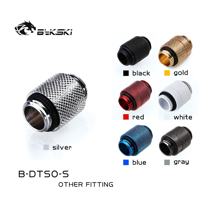 

Bykski Docking Seat Fitting Rotatable Type, Pass-Through Water Cooling Connector G1/4 M-M Thread, 7 Colors, B-DTSO-S, Blue,gold.white,red,silver,black,grey, 7 colors