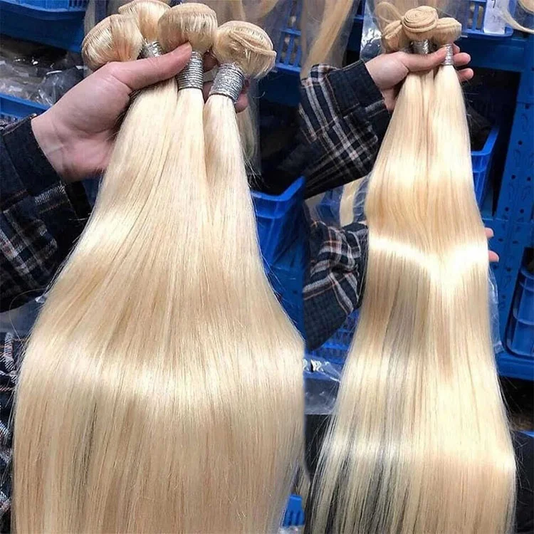 

AngelBella Wholesale Human Hair From China Pure blonde 613 Virgin Hair Bundles Vendor Cuticle Aligned Remy Hair