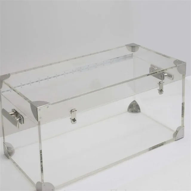 Oem Factory Wholesale Custom Decorative Clear Acrylic Trunk Box,Storage