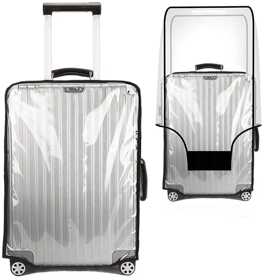 

HUAYI Clear PVC Suitcase Cover Protectors 20 22 24 26 28 30 Inch PVC Transparent Travel Luggage Protector for Carry on