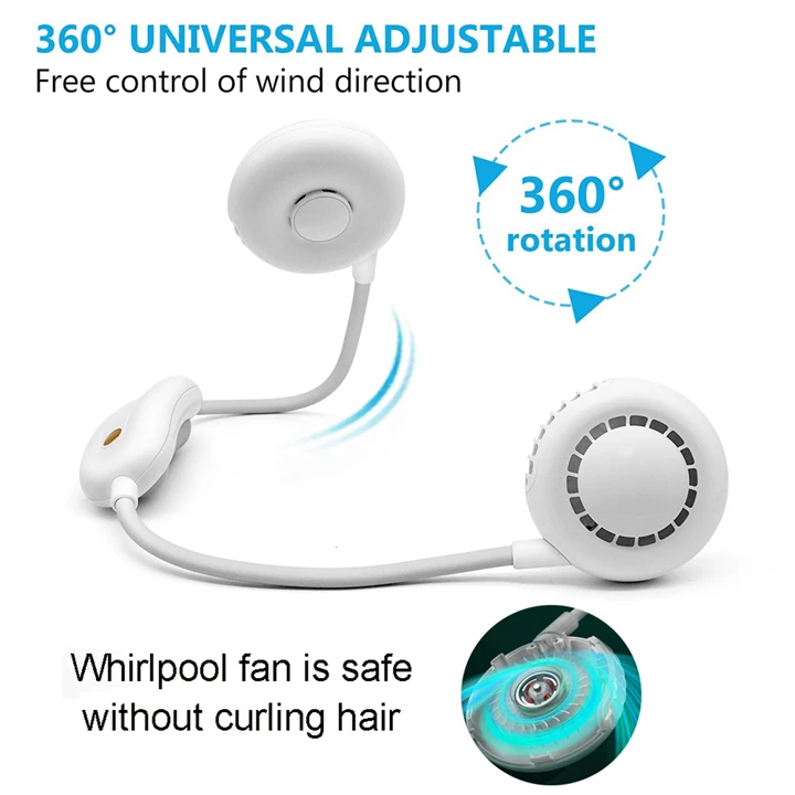 Rechargeable Hand Free Neckband Headphone Design Wearable Sports Neck 