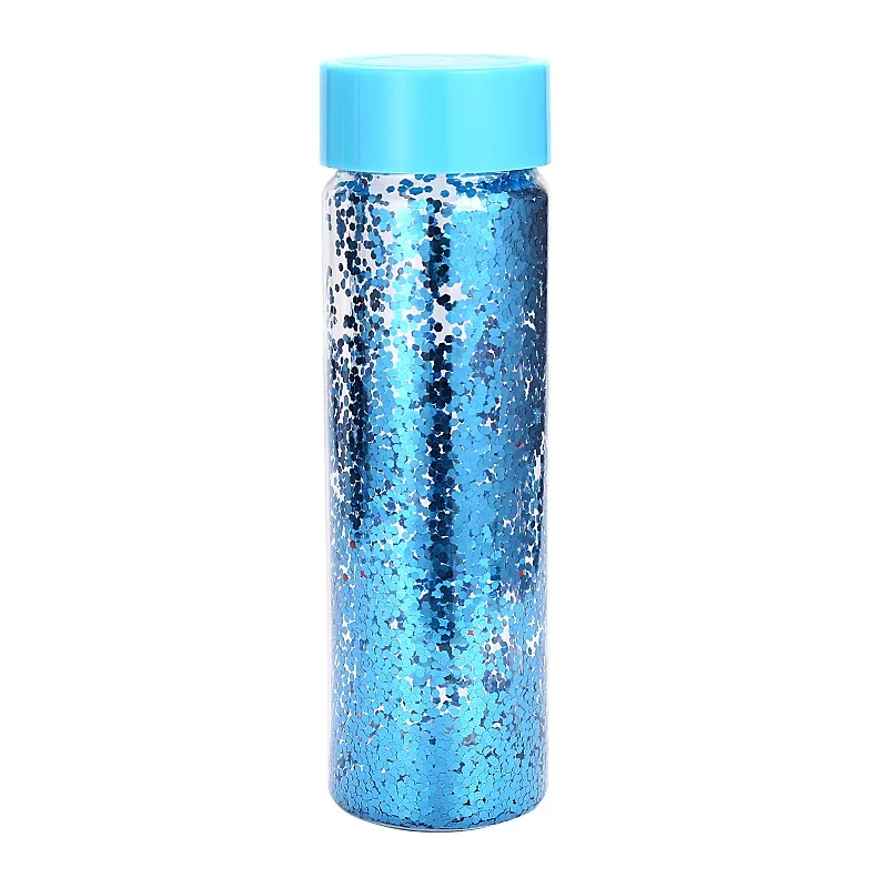 

high quality wide mouth custom outdoor with glitter plastic sport water bottles, Customized color