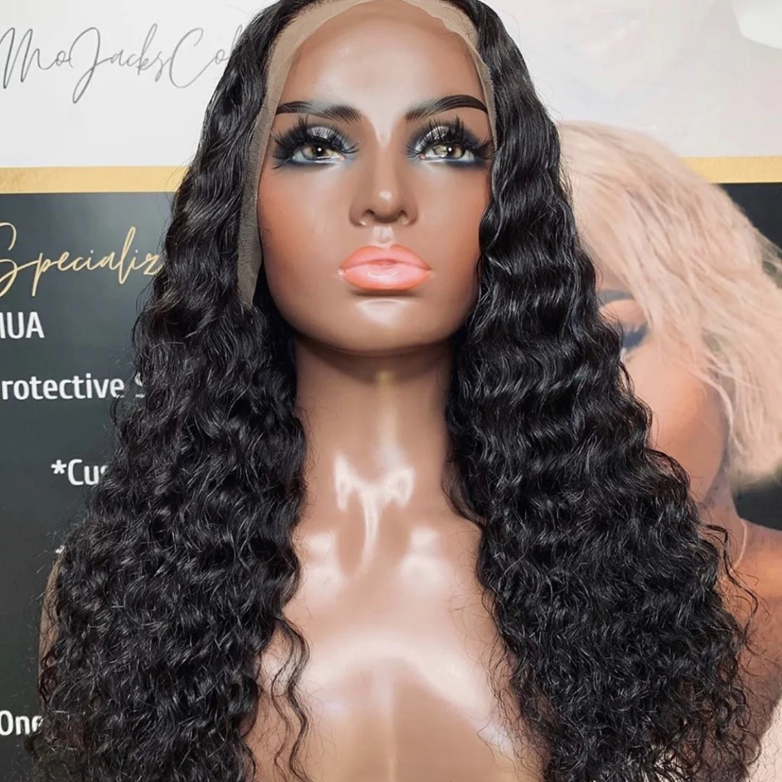 

Cheap Pre Plucked 100% Raw Hair Deep Wave Brazilian Lace Front Human Hair Wig