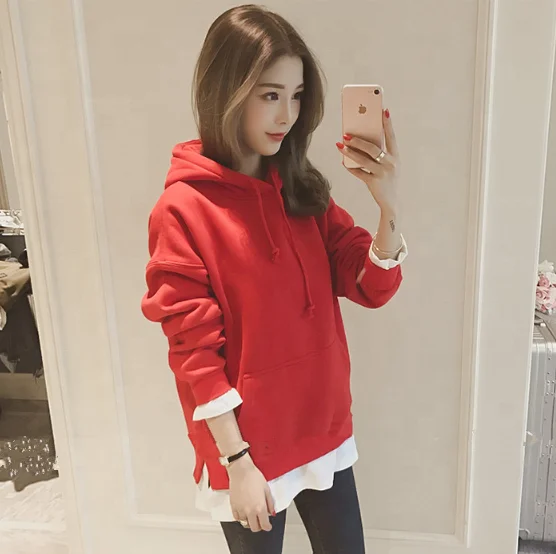 

Fashion Ladies Crop Loose Coat Hooded Blouse Women Oversized Casual Long Sleeve Blouse Girl Winter Hoodie Dresses, Customed